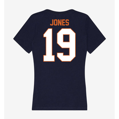 Wheaton IL - NCAA Football : Malachi Jones - Women's V-Neck T-Shirt-1