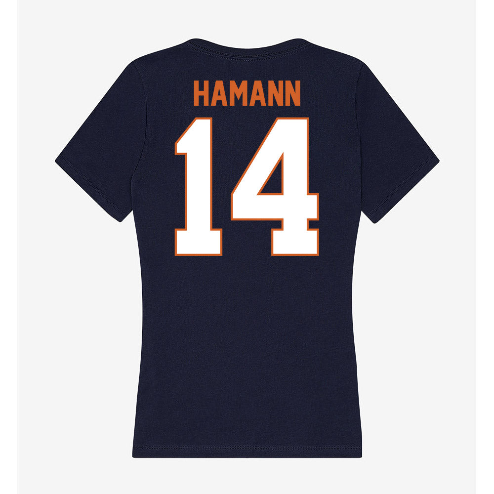 Wheaton IL - NCAA Women's Volleyball : Mary Hamann - Women's V-Neck T-Shirt-1