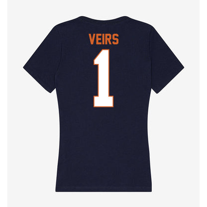Wheaton IL - NCAA Men's Basketball : Christian Veirs - Women's V-Neck T-Shirt-1