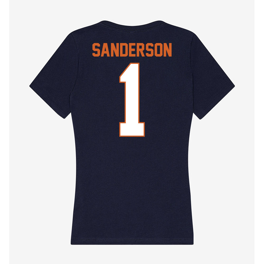 Wheaton IL - NCAA Women's Volleyball : Sarah Sanderson - Women's V-Neck T-Shirt-1