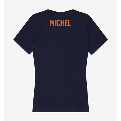 Wheaton IL - NCAA Men's Swimming & Diving : Emmitt Michel - Women's V-Neck T-Shirt-1