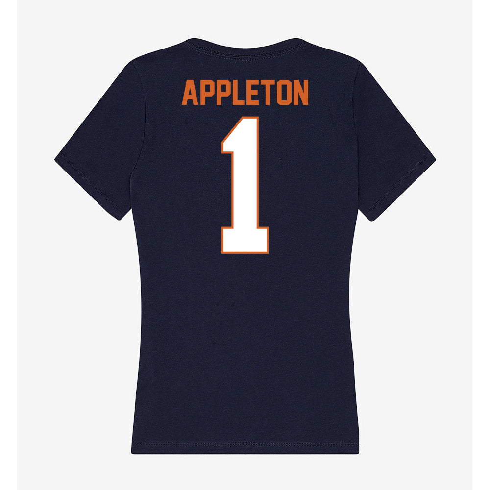 Wheaton IL - NCAA Men's Basketball : Cody Appleton - Women's V-Neck T-Shirt-1