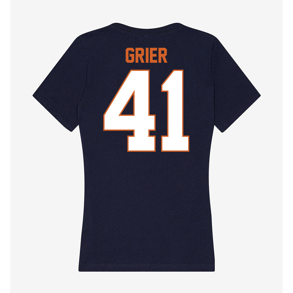 Wheaton IL - NCAA Baseball : Kyle Grier - Women's V-Neck T-Shirt-1