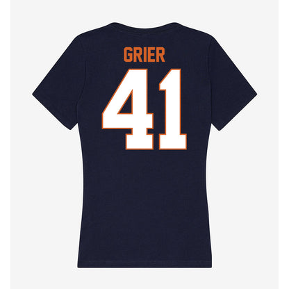 Wheaton IL - NCAA Baseball : Kyle Grier - Women's V-Neck T-Shirt-1