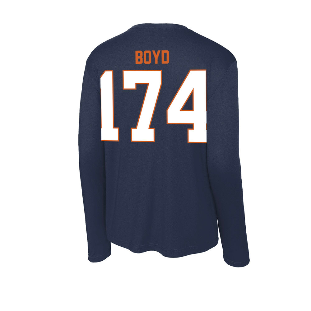 Wheaton IL - NCAA Wrestling : Garrett Boyd - Activewear Long Sleeve T-Shirt-1