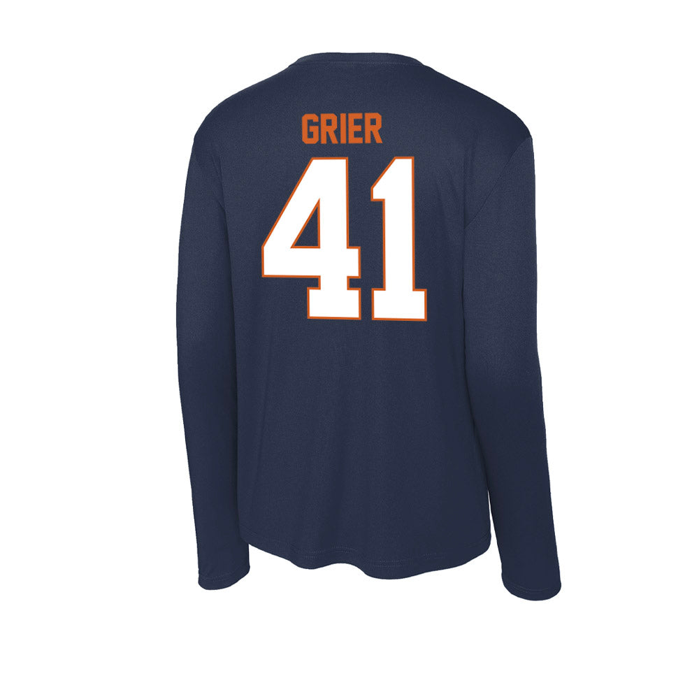 Wheaton IL - NCAA Baseball : Kyle Grier - Activewear Long Sleeve T-Shirt-1