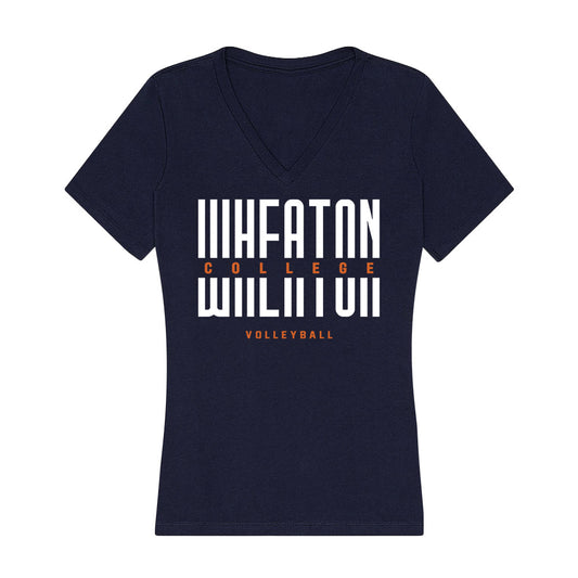 Wheaton IL - NCAA Women's Volleyball : Elle Hudepohl - Women's V-Neck T-Shirt-0
