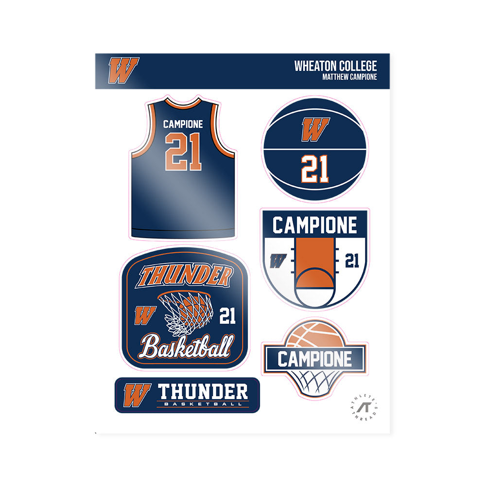 Wheaton IL - NCAA Men's Basketball : Matthew Campione - Sticker Sheet-0