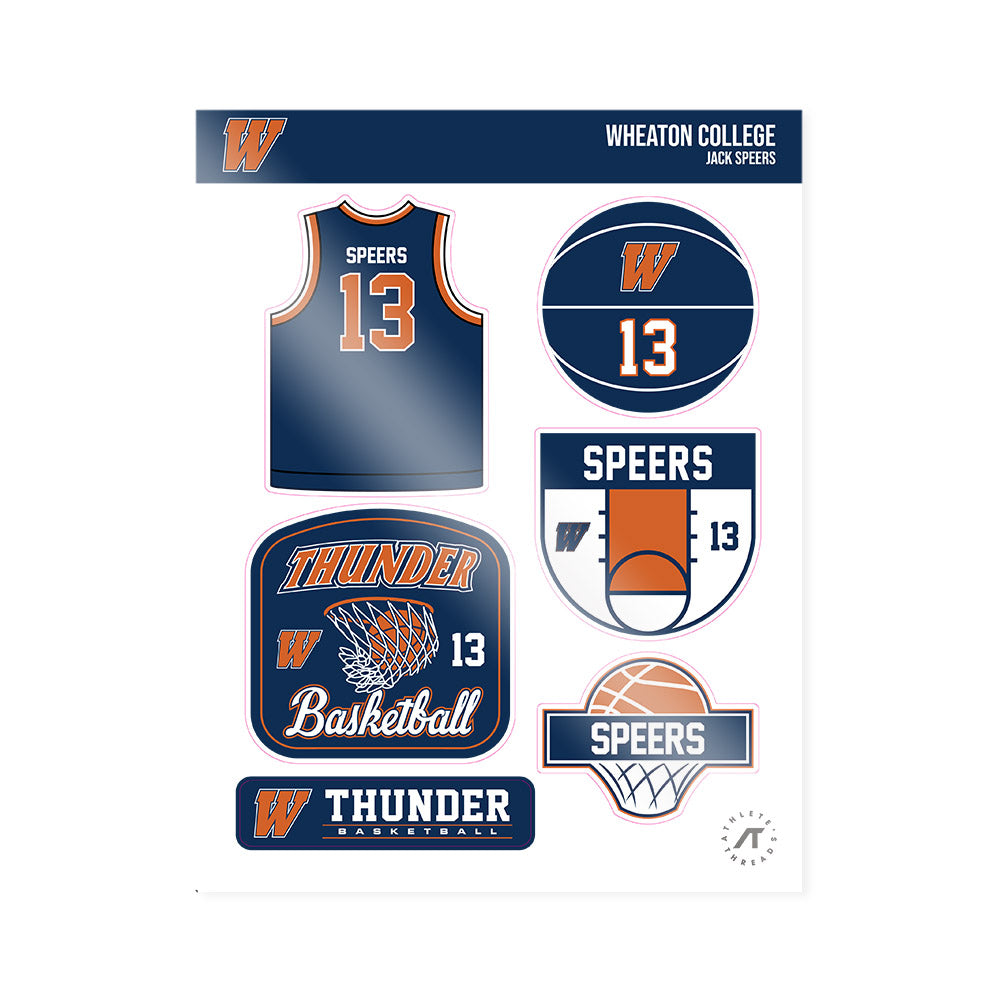 Wheaton IL - NCAA Men's Basketball : Jack Speers - Sticker Sheet-0