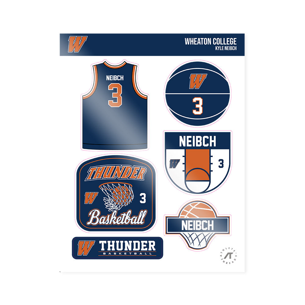 Wheaton IL - NCAA Men's Basketball : Kyle Neibch - Sticker Sheet-0