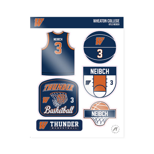 Wheaton IL - NCAA Men's Basketball : Kyle Neibch - Sticker Sheet-0