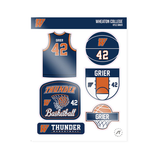 Wheaton IL - NCAA Men's Basketball : Kyle Grier - Sticker Sheet-0