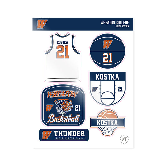 Wheaton IL - NCAA Women's Basketball : Chloe Kostka - Sticker Sheet-0
