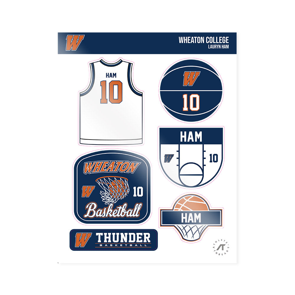 Wheaton IL - NCAA Women's Basketball : Lauryn Ham - Sticker Sheet-0
