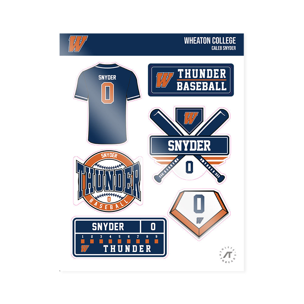 Wheaton IL - NCAA Baseball : Caleb Snyder - Sticker Sheet-0