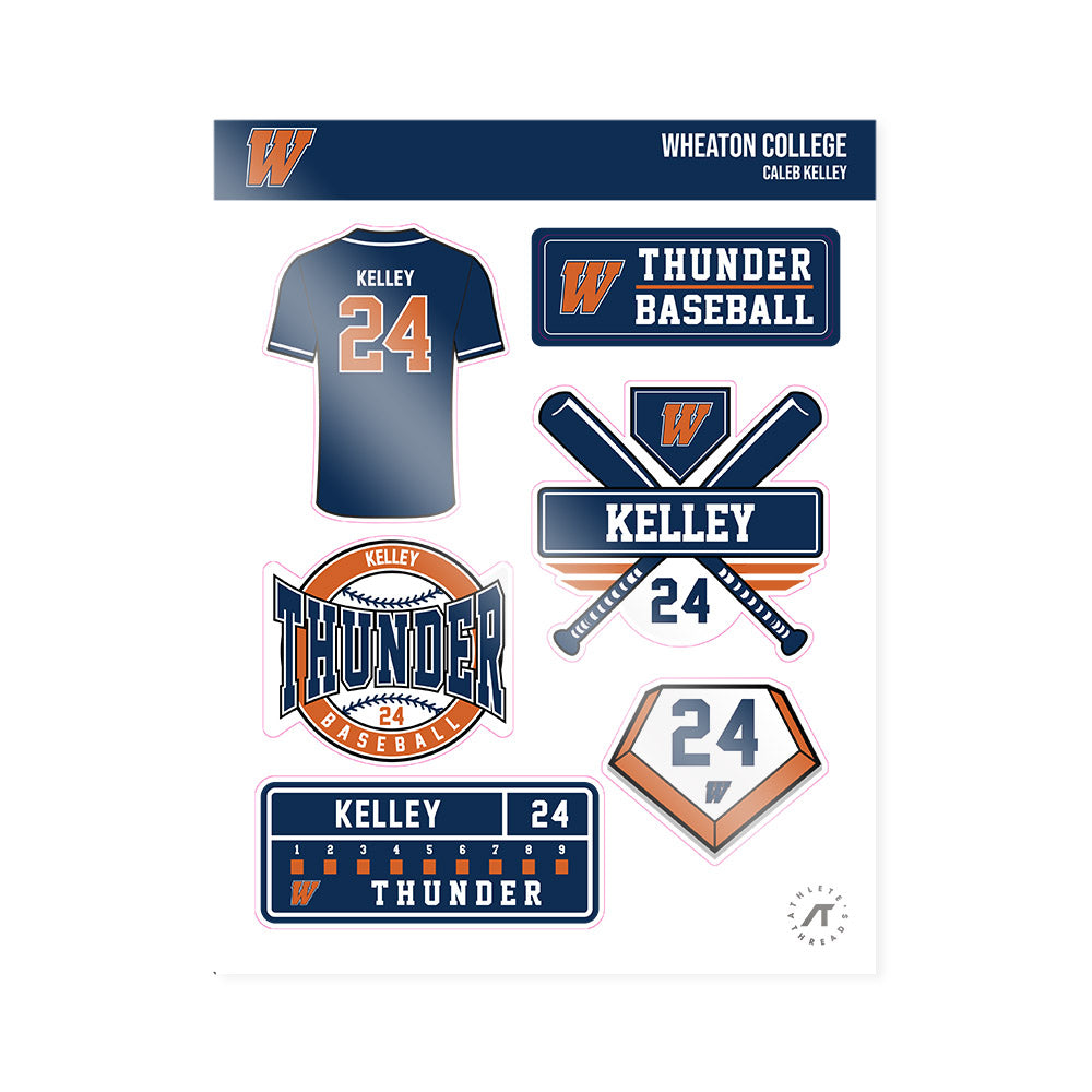 Wheaton IL - NCAA Baseball : Caleb Kelley - Sticker Sheet-0