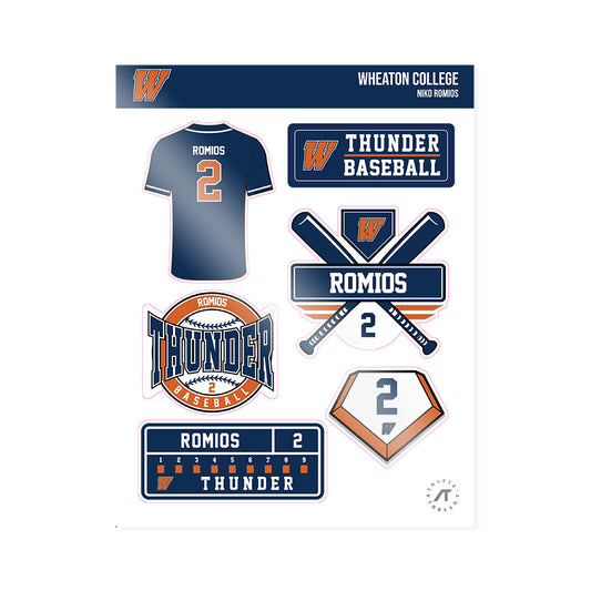 Wheaton IL - NCAA Baseball : Niko Romios - Sticker Sheet-0