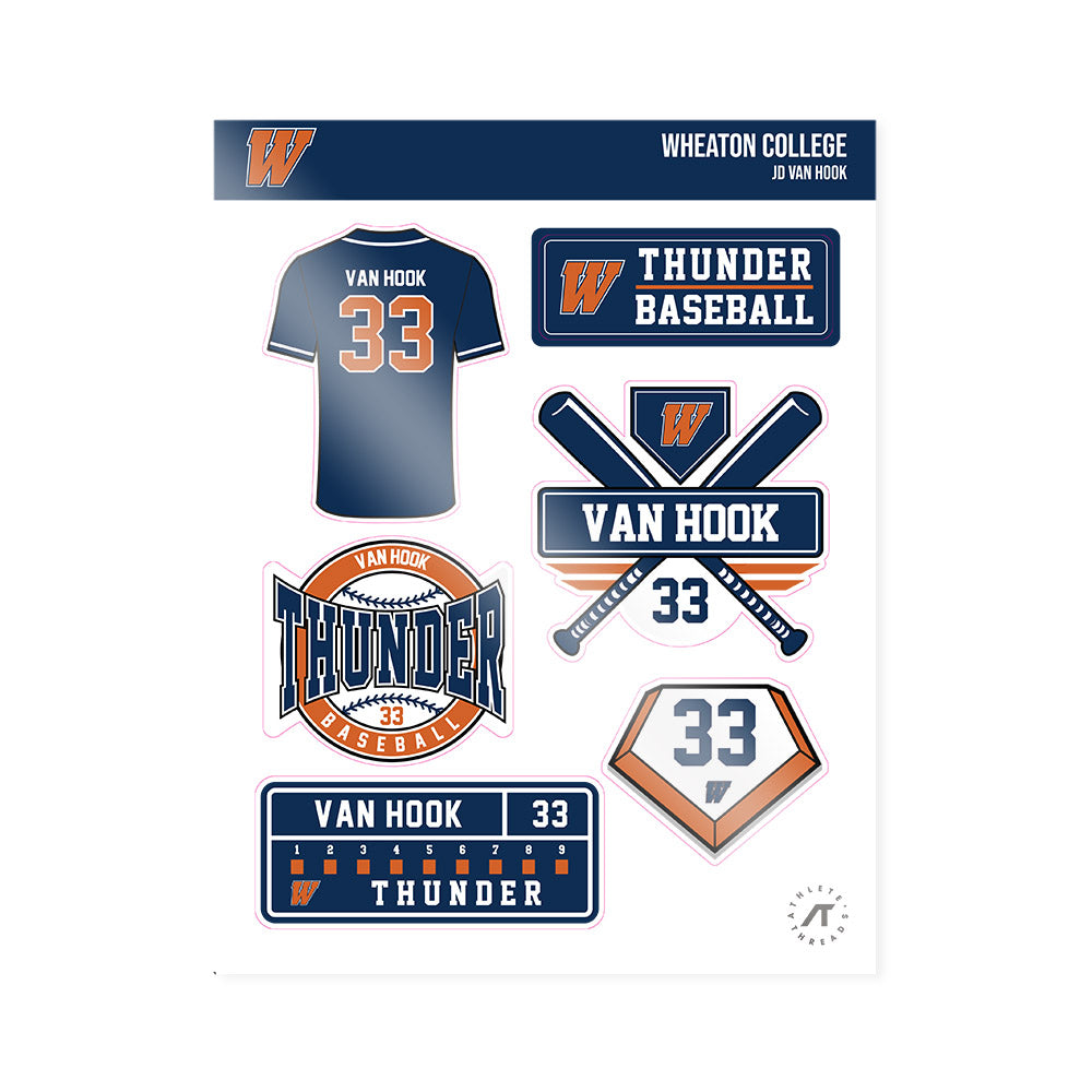Wheaton IL - NCAA Baseball : JD Van Hook - Sticker Sheet-0