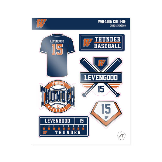 Wheaton IL - NCAA Baseball : David Levengood - Sticker Sheet-0