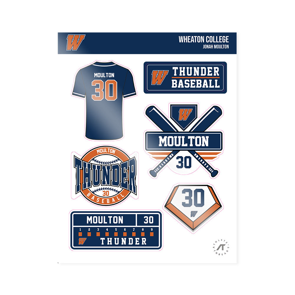Wheaton IL - NCAA Baseball : Jonah Moulton - Sticker Sheet-0