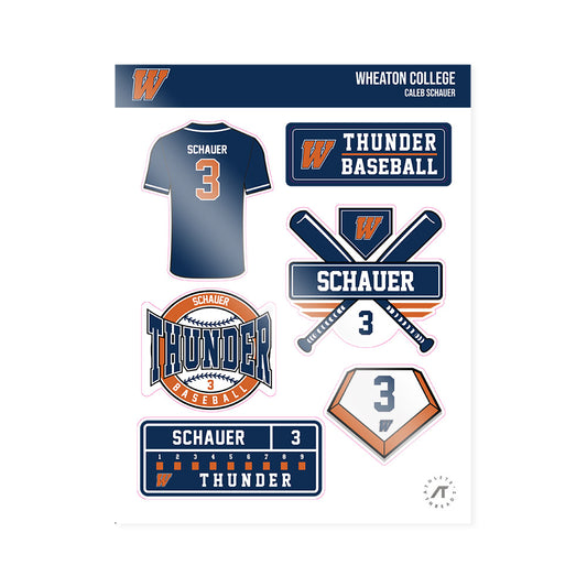 Wheaton IL - NCAA Baseball : Caleb Schauer - Sticker Sheet-0