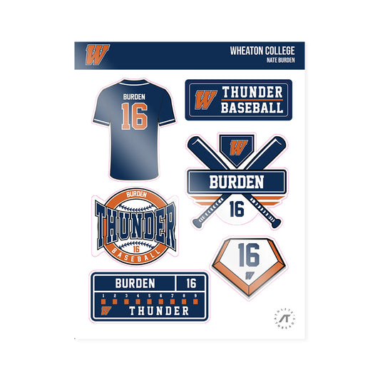 Wheaton IL - NCAA Baseball : Nate Burden - Sticker Sheet-0