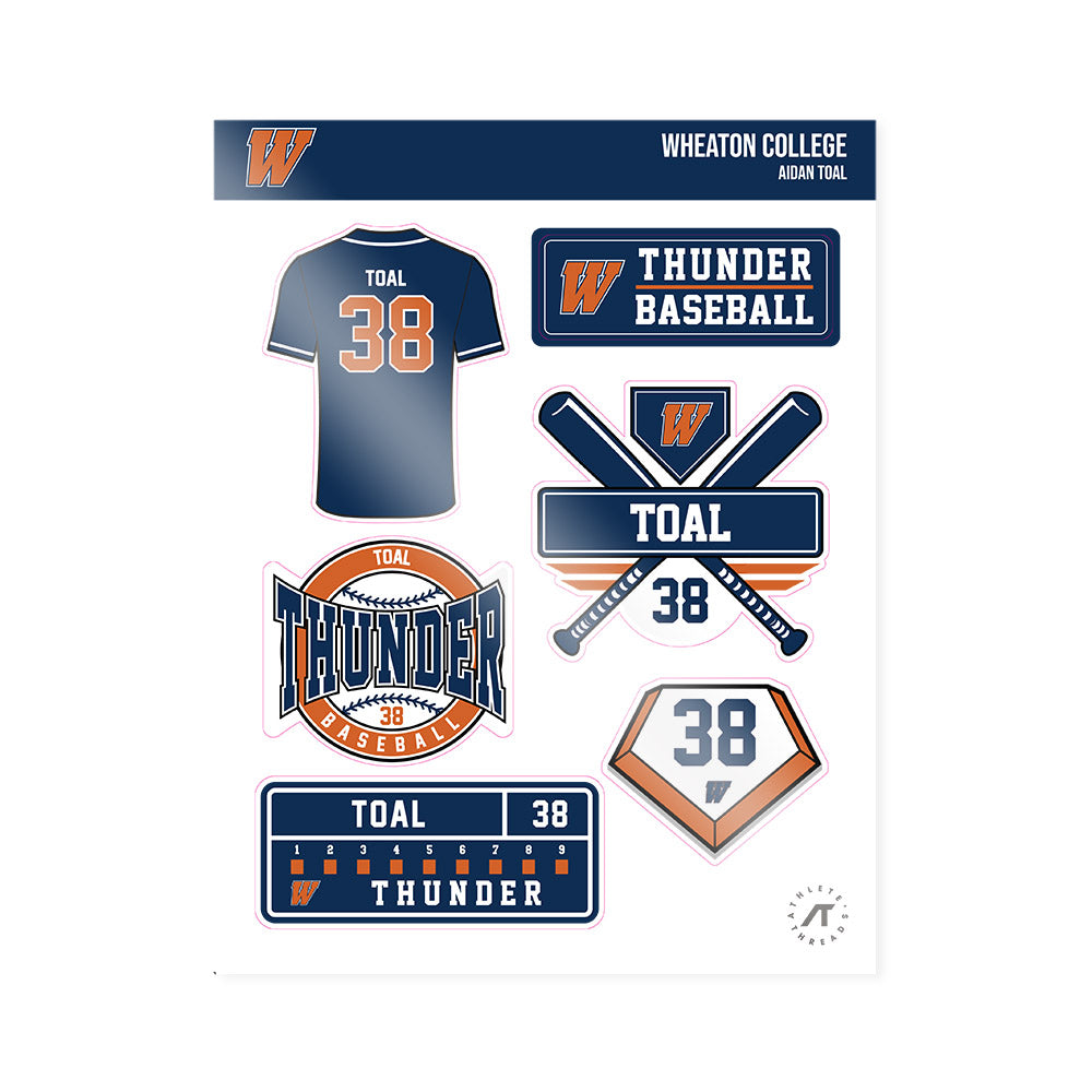 Wheaton IL - NCAA Baseball : Aidan Toal - Sticker Sheet-0