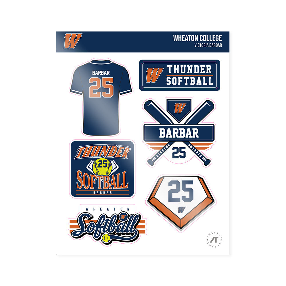 Wheaton IL - NCAA Softball : Victoria Barbar - Sticker Sheet-0