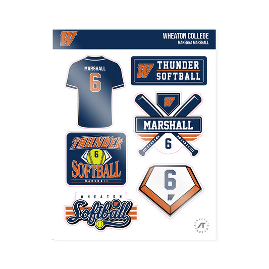 Wheaton IL - NCAA Softball : Makenna Marshall - Sticker Sheet-0