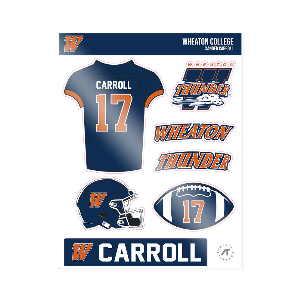 Wheaton IL - NCAA Football : Xander Carroll - Sticker Sheet-0