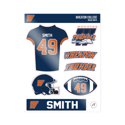 Wheaton IL - NCAA Football : Josiah Smith - Sticker Sheet-0