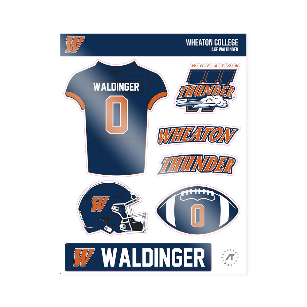 Wheaton IL - NCAA Football : Jake Waldinger - Sticker Sheet-0