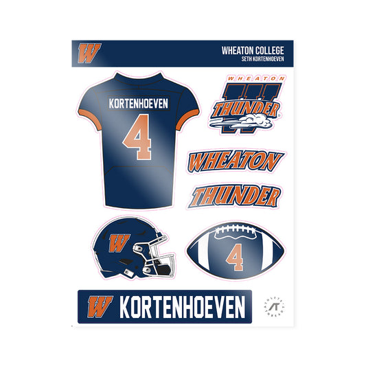 Wheaton IL - NCAA Football : Seth Kortenhoeven - Sticker Sheet-0