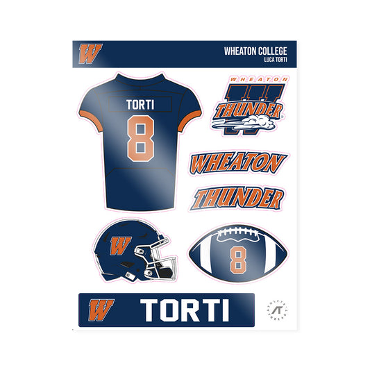 Wheaton IL - NCAA Football : Luca Torti - Sticker Sheet-0