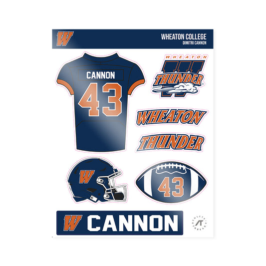 Wheaton IL - NCAA Football : Dimitri Cannon - Sticker Sheet-0