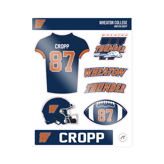 Wheaton IL - NCAA Football : Griffin Cropp - Sticker Sheet-0
