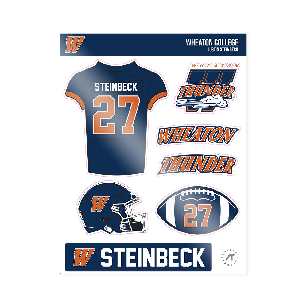 Wheaton IL - NCAA Football : Justin Steinbeck - Sticker Sheet-0