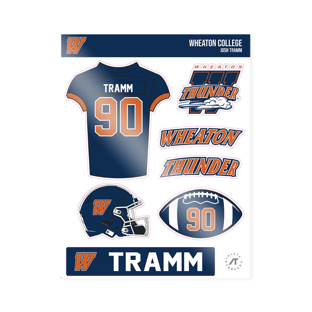 Wheaton IL - NCAA Football : Josh Tramm - Sticker Sheet-0