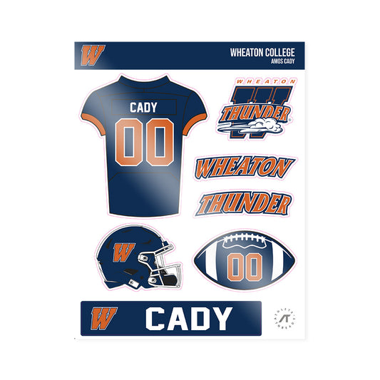 Wheaton IL - NCAA Football : Amos Cady - Sticker Sheet-0