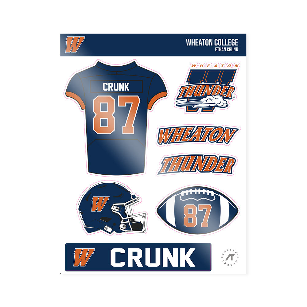 Wheaton IL - NCAA Football : Ethan Crunk - Sticker Sheet-0