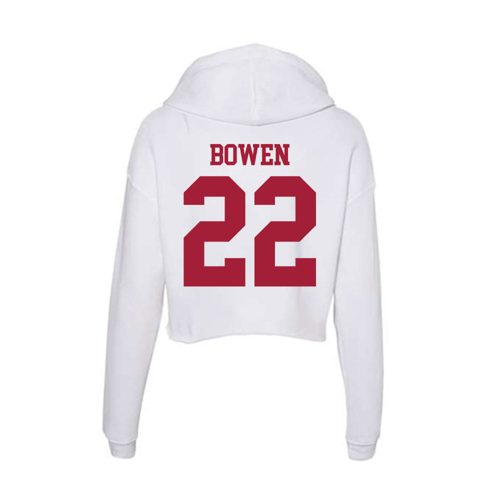 Oklahoma - NCAA Football : Peyton Bowen - Women's Crop Fleece Hoodie-1