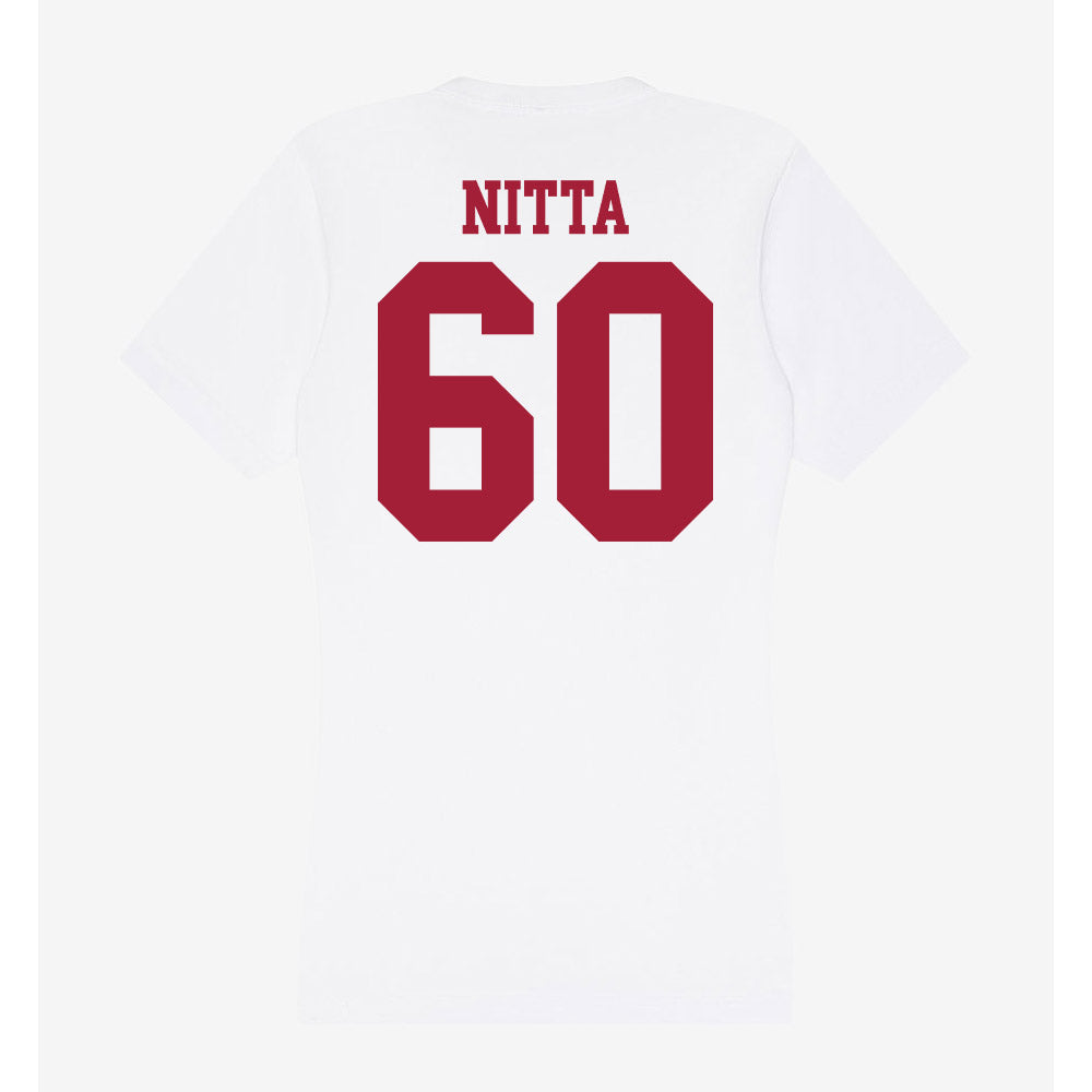 Oklahoma - NCAA Football : Caleb Nitta - Women's V-Neck T-Shirt-1