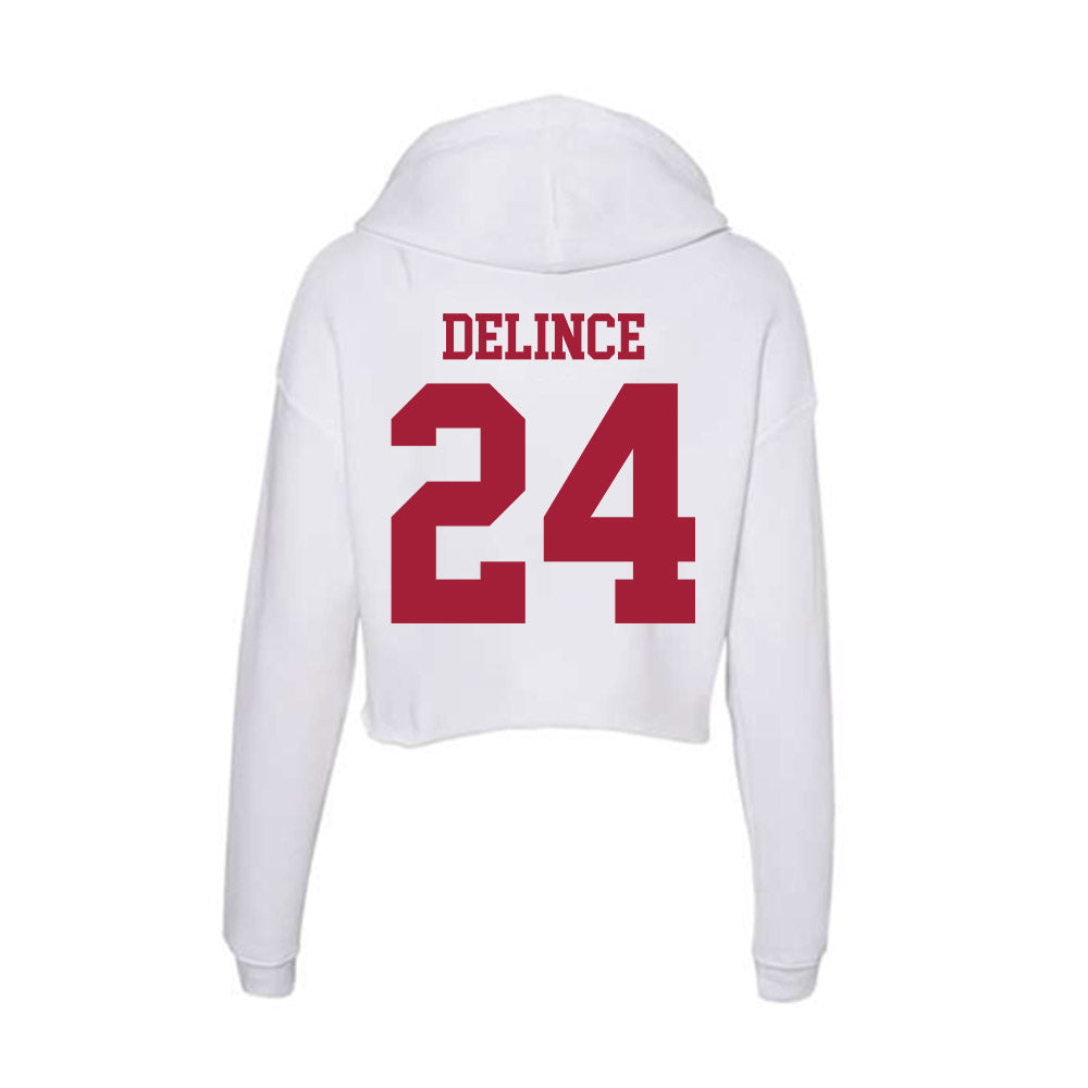 Oklahoma - NCAA Women's Volleyball : Halle Delince - Women's Crop Fleece Hooded Sweatshirt-1