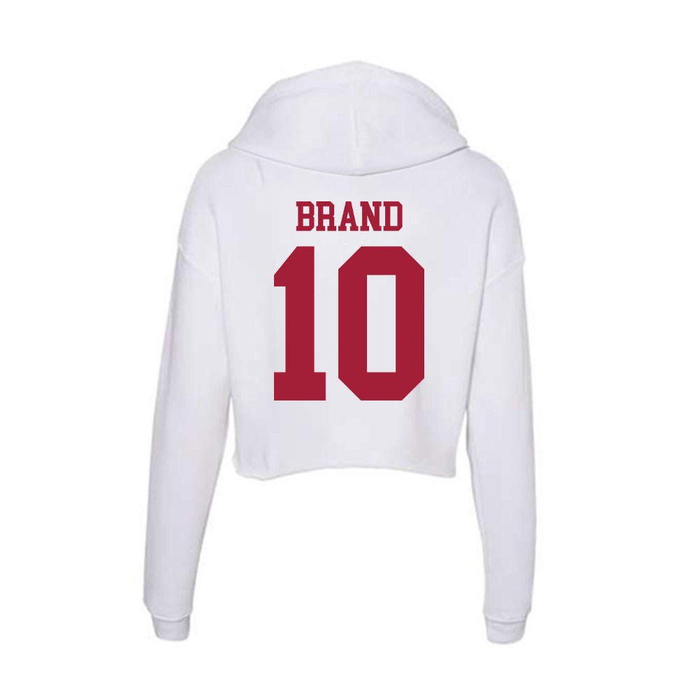 Oklahoma - NCAA Women's Soccer : Avery Brand - Women's Crop Fleece Hoodie-1