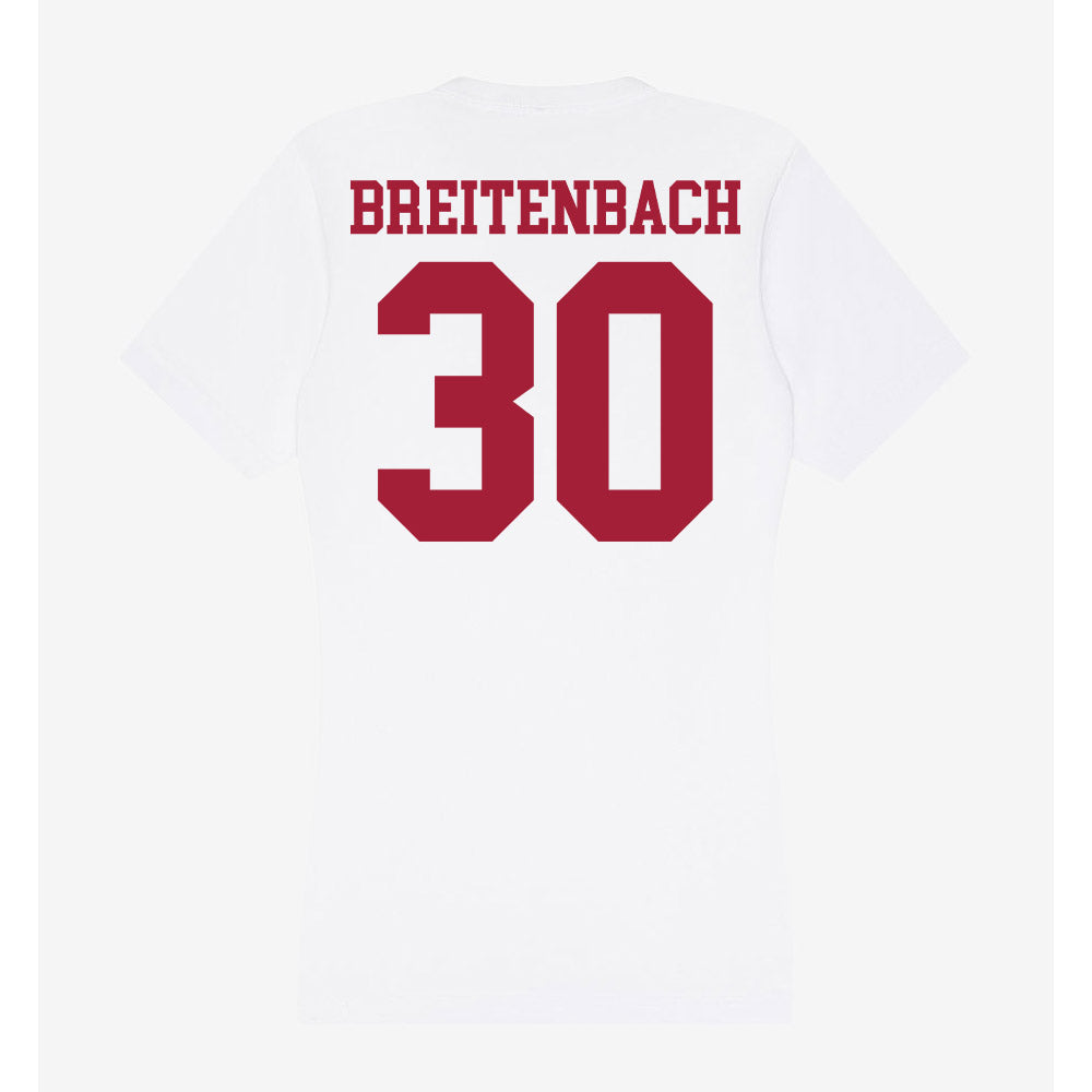 Oklahoma - NCAA Baseball : Finn Breitenbach - Women's V-Neck T-Shirt-1