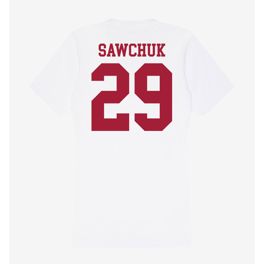 Oklahoma - NCAA Football : Gabe Sawchuk - Women's V-Neck T-Shirt-1
