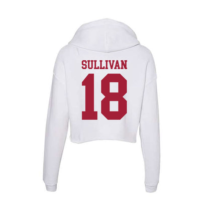 Oklahoma - NCAA Football : Cole Sullivan - Women's Crop Fleece Hoodie-1