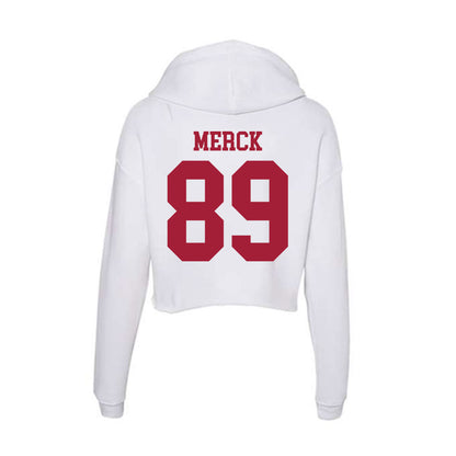 Oklahoma - NCAA Football : Eli Merck - Women's Crop Fleece Hoodie-1