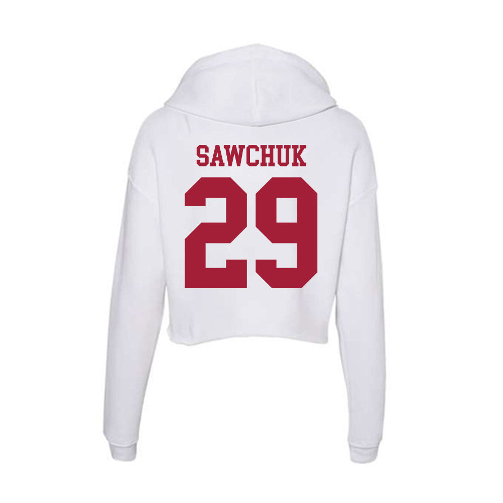 Oklahoma - NCAA Football : Gabe Sawchuk - Women's Crop Fleece Hoodie-1