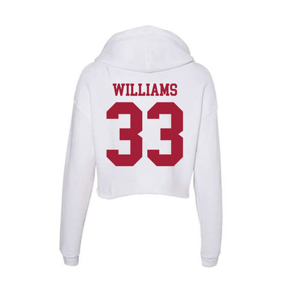 Oklahoma - NCAA Baseball : Isaac Williams - Women's Crop Fleece Hoodie-1